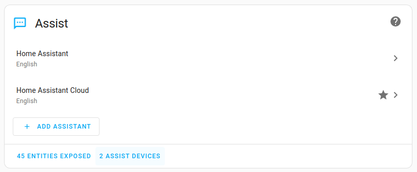 Select the Home Assistant Cloud voice assistant