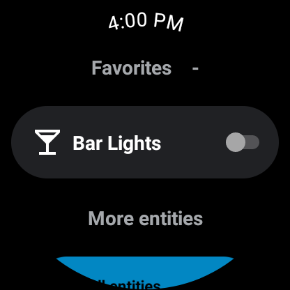 Screenshot of Wear OS Home Screen