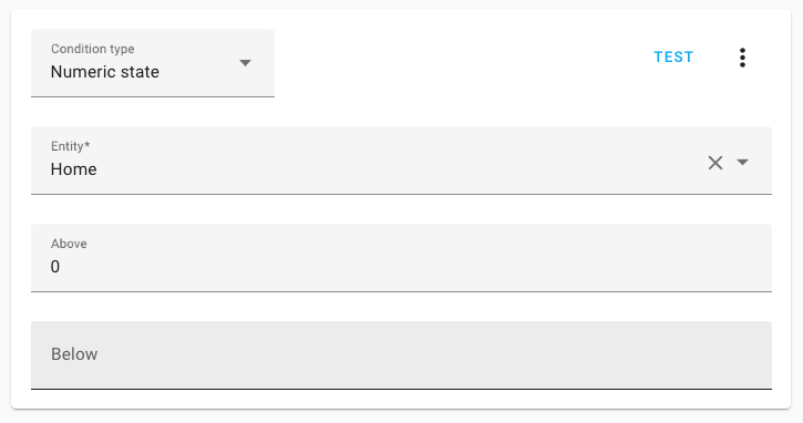 Screenshot showing how to use zone with in a numeric condition