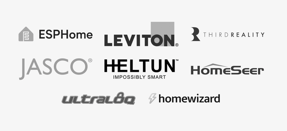 Full list of Works with Home Assistant company logos