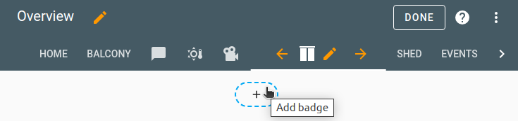 Screenshot showing how to add a badge