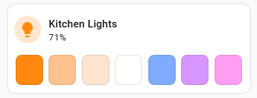 Screenshot of the tile card with the light color favorites feature