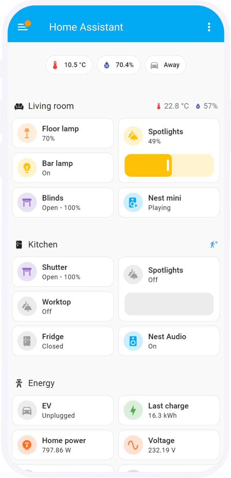 Home Assistant screenshot