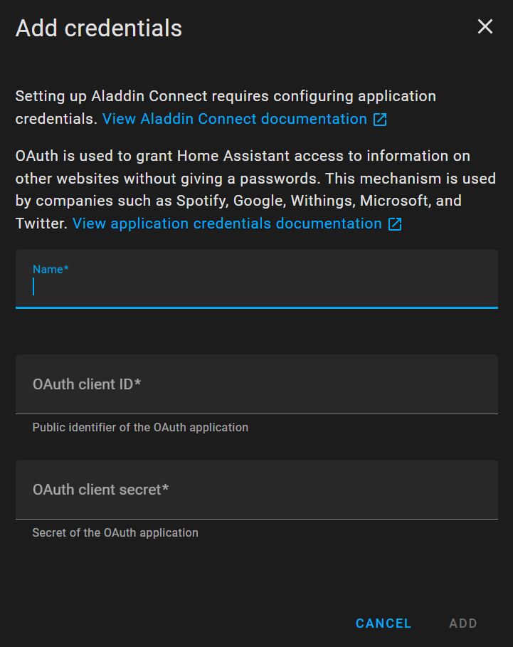 OAuth Error Screen