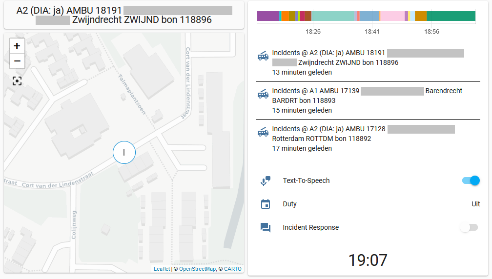 Example of a FireServiceRota dashboard